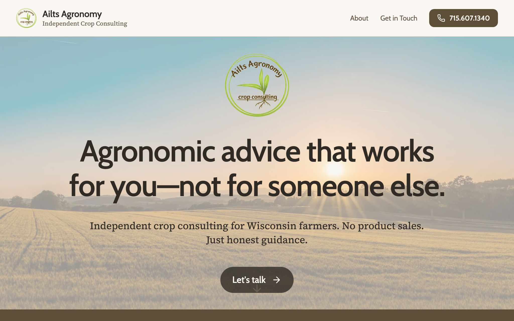 The Ailts Agronomy website