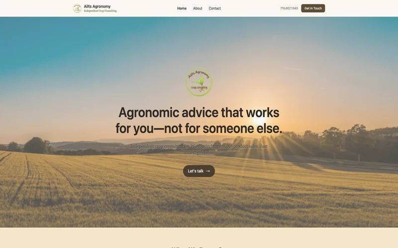Ailts Agronomy website screenshot